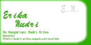 erika mudri business card